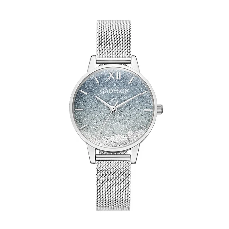 

GADYSON brand stock High Level mesh Belt scale display ladies quartz watch, As picture