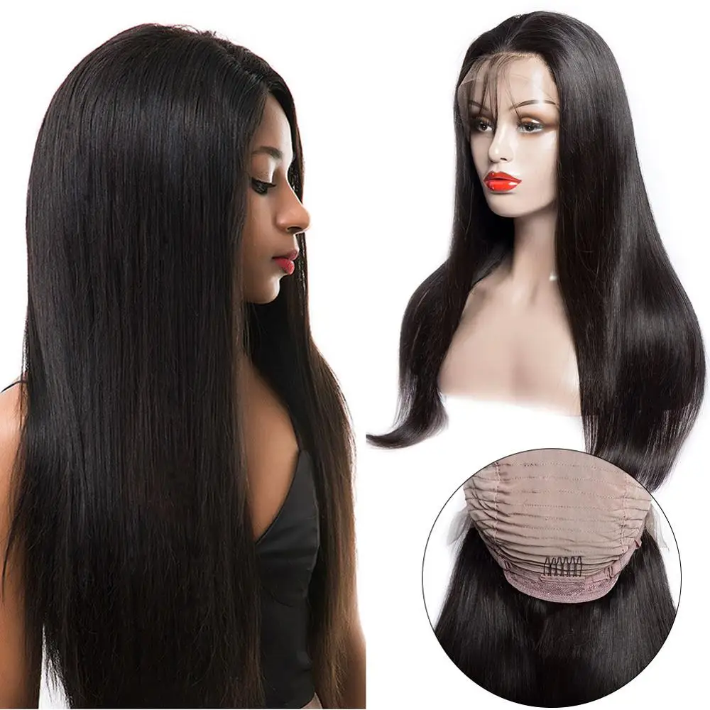 

wholesale 200 density wigs Sunlight 100% cuticle aligned long straight remy hair from india Human Straight Hair Lace Front Wigs