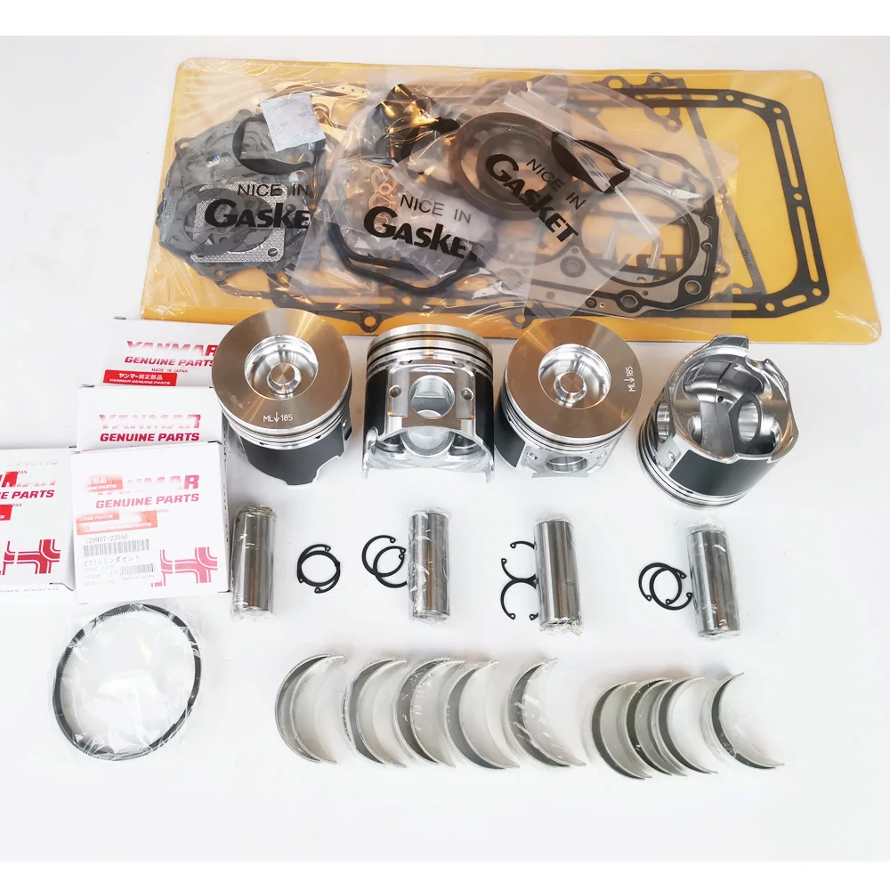 

For Yanmar 4TNV98 oversize rebuild overhaul kit piston ring 0.25mm OS gasket bearing