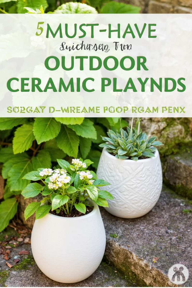 Family-friendly garden with outdoor ceramic planters