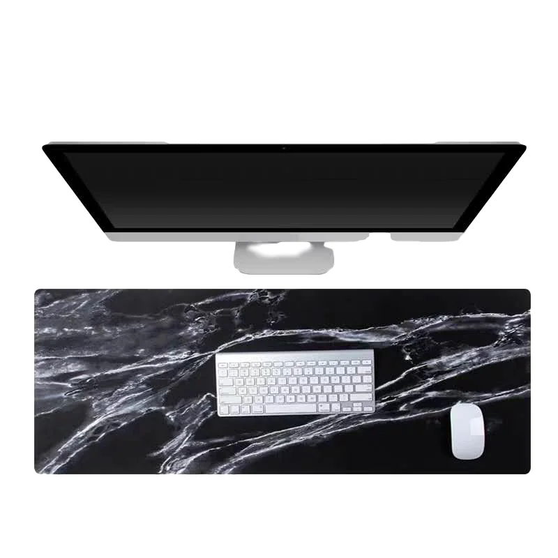 

custom waterproof large leather Marble office Gaming desk mouse pad mat wireless charging Mat for Laptop Computer