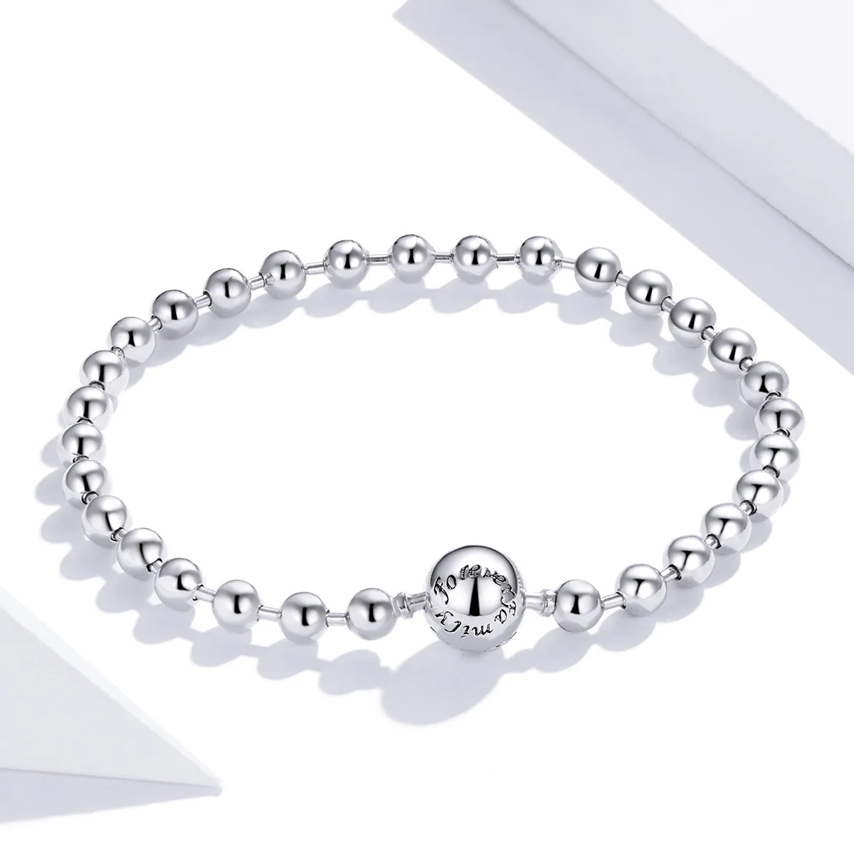

SCB208 Hot Sales pure silver bead bracelet 925 silver bracelet