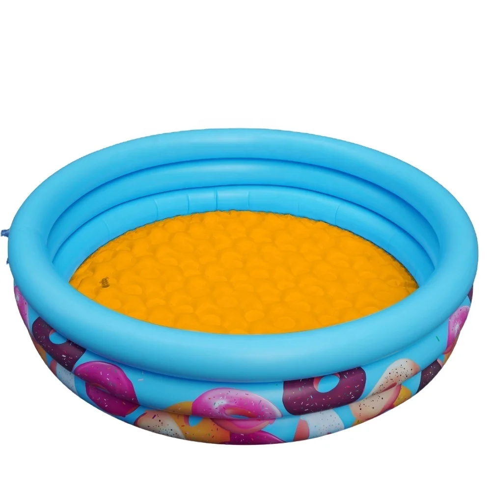 

New design Inflatable 3 Ring Donut Water Paddling Pool Backyard Inflatable Swimming Kiddie Pool for Family