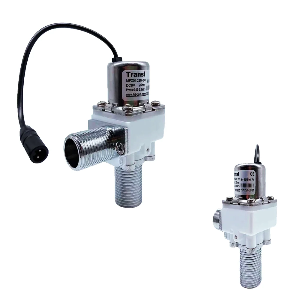 

Transl original electric dc pulse 5v 6v 9v 12v 24v 1/2 inch male threads solenoid valve for automatic water faucet