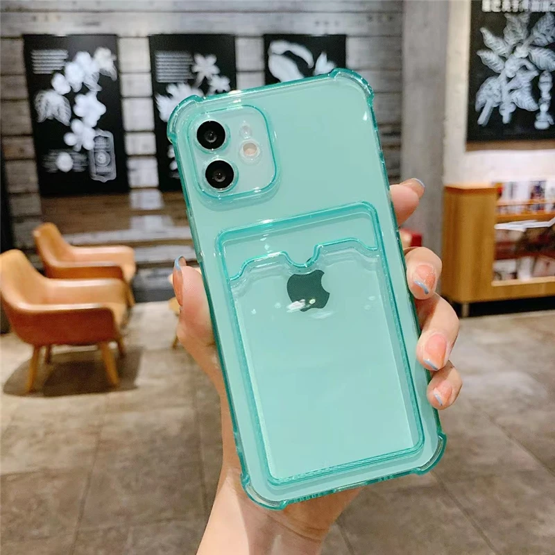 

Phone Cover for iPhone 12 Card Slot Case Anti-Scratch Shockproof Wallet Cover for iPhone 12 pro max card holder case, 9 colors