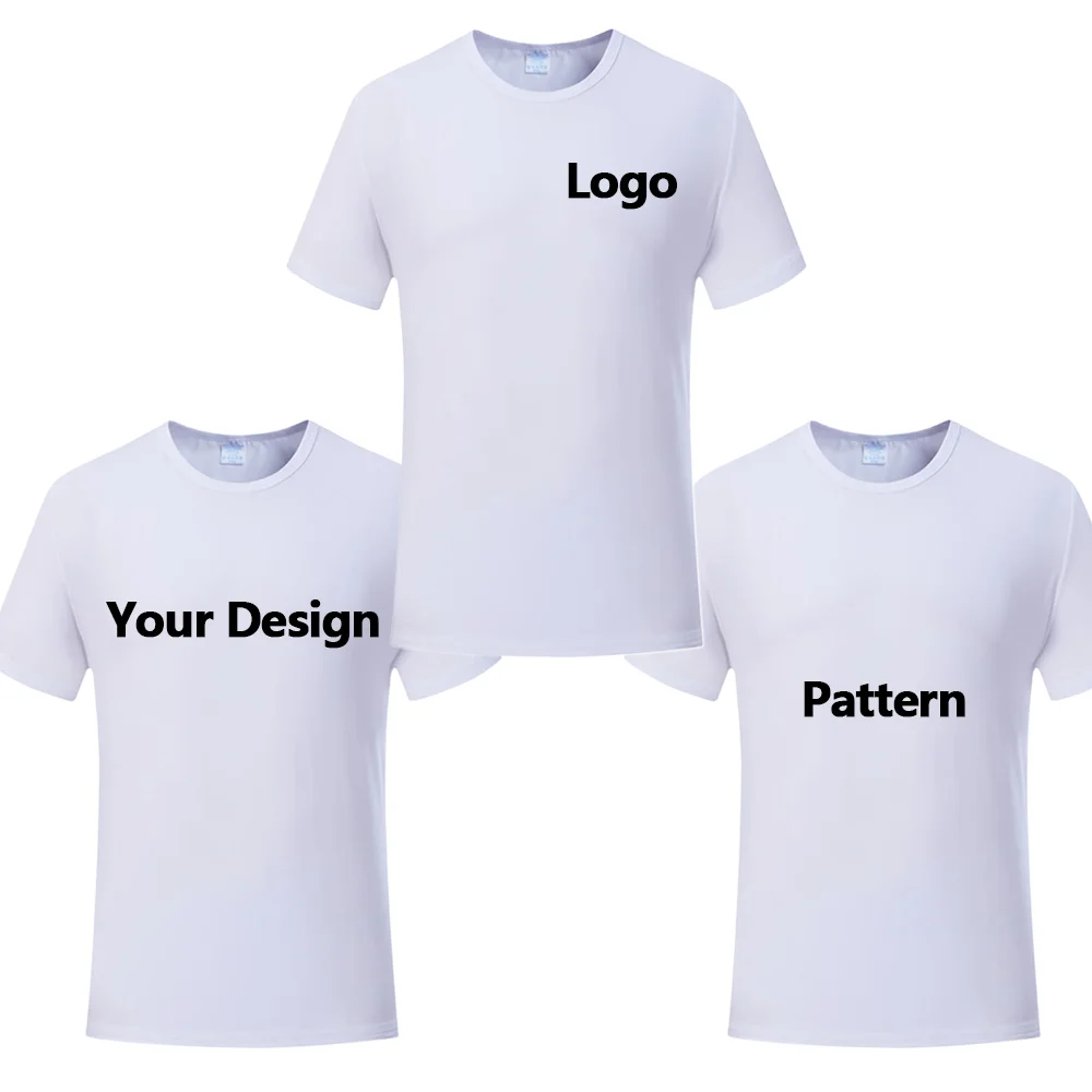 Custom Crop t Shirt Men Sublimation Shirts 100% Polyester Business Advertising Promotional Shirts Custom logo