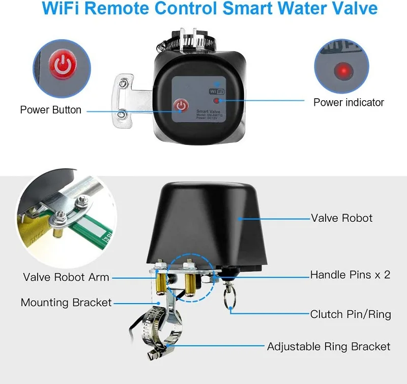 Tuya Alexa Google Voice Control Waterproof Wireless WiFi Smart Water Valve - ANKUX.COM