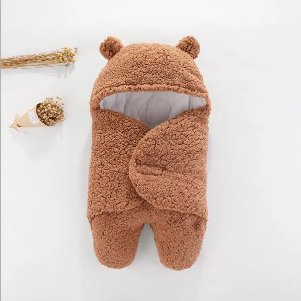 

KDK05 Factory directly selling newborn split leg warm organic cotton fleece winter thicken baby sleeping bag