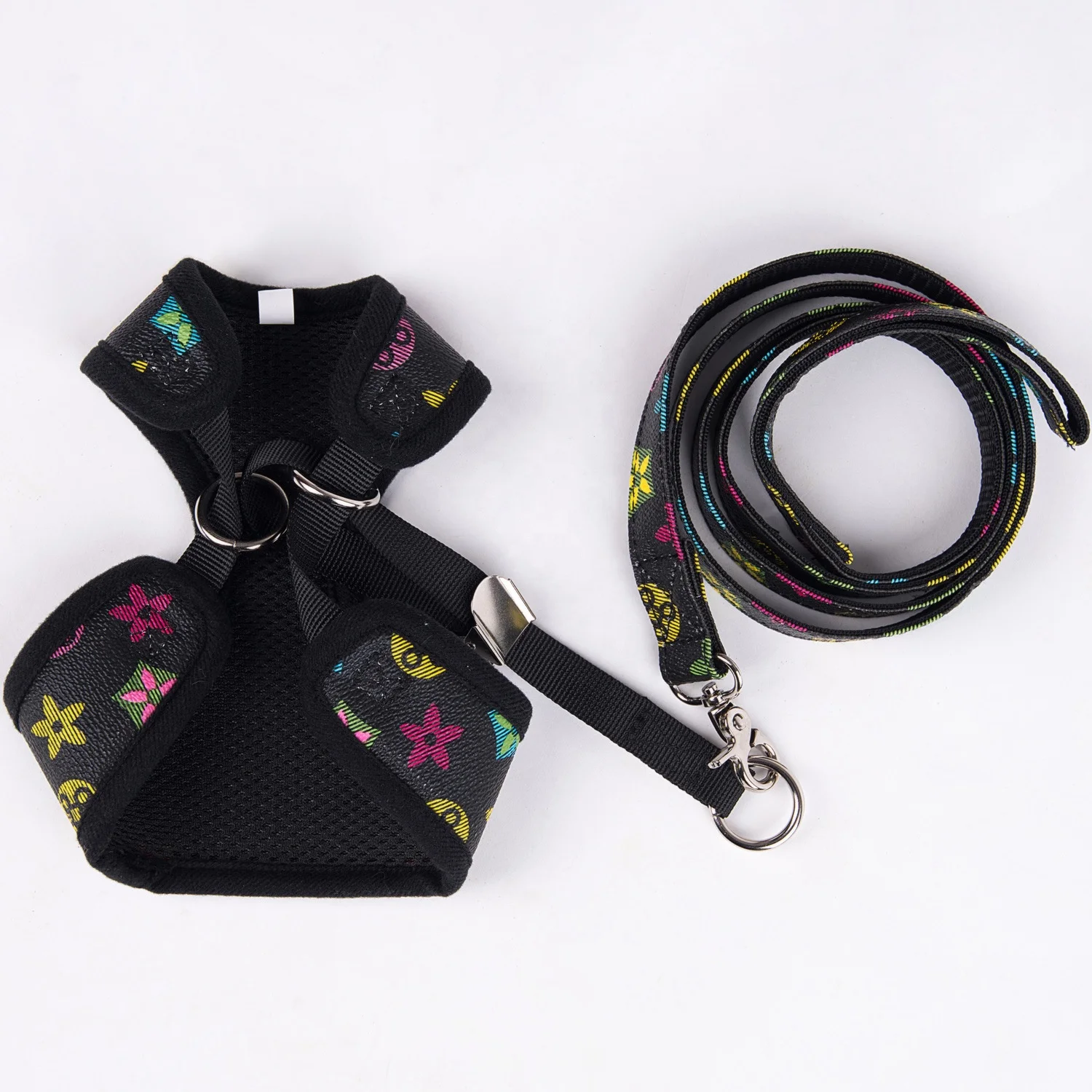 

Hot Sale Fashionable Leather Luxury Brand Dog Accesories Harnesses And Leashes, As picture