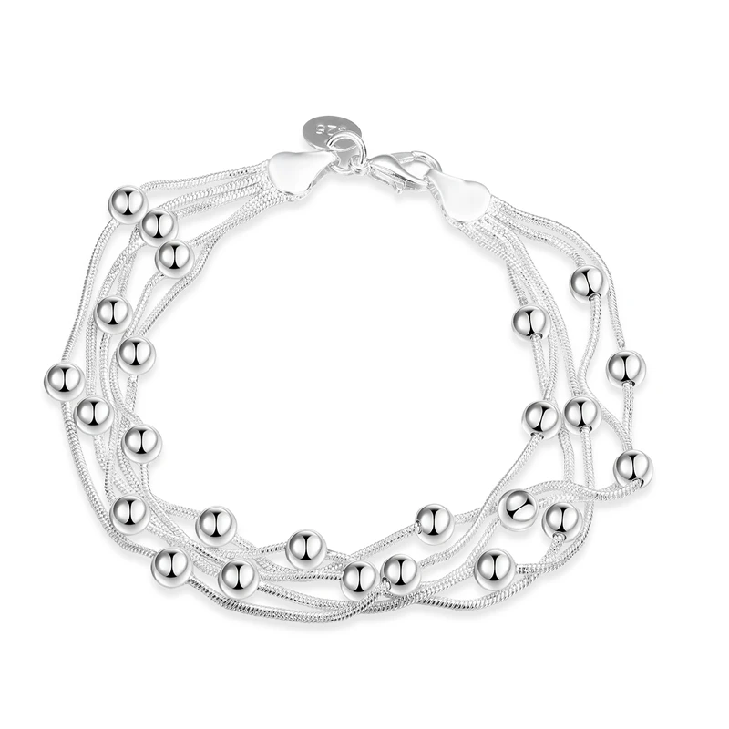 

Fashion Simple Bracelet Silver Bell Layered Bracelet Chain Bracelet for Women