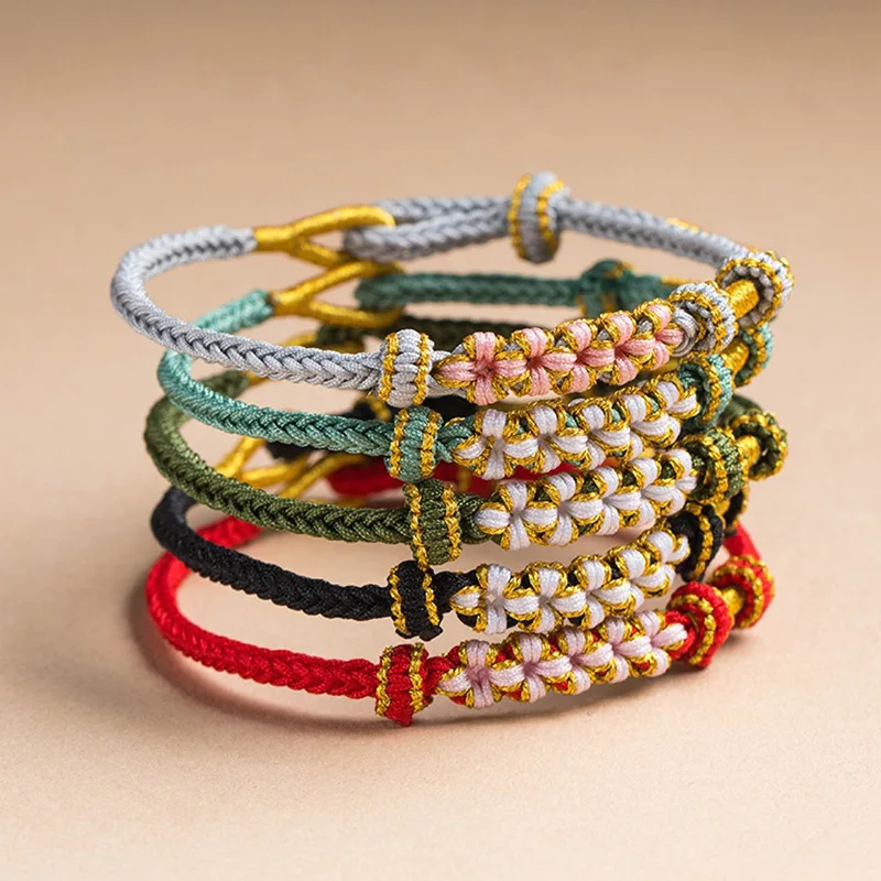 

Wholesale New Hand Woven Adjustable Bracelet Exquisite Knot Braided Rope Bracelet Friendship Jewelry For Women