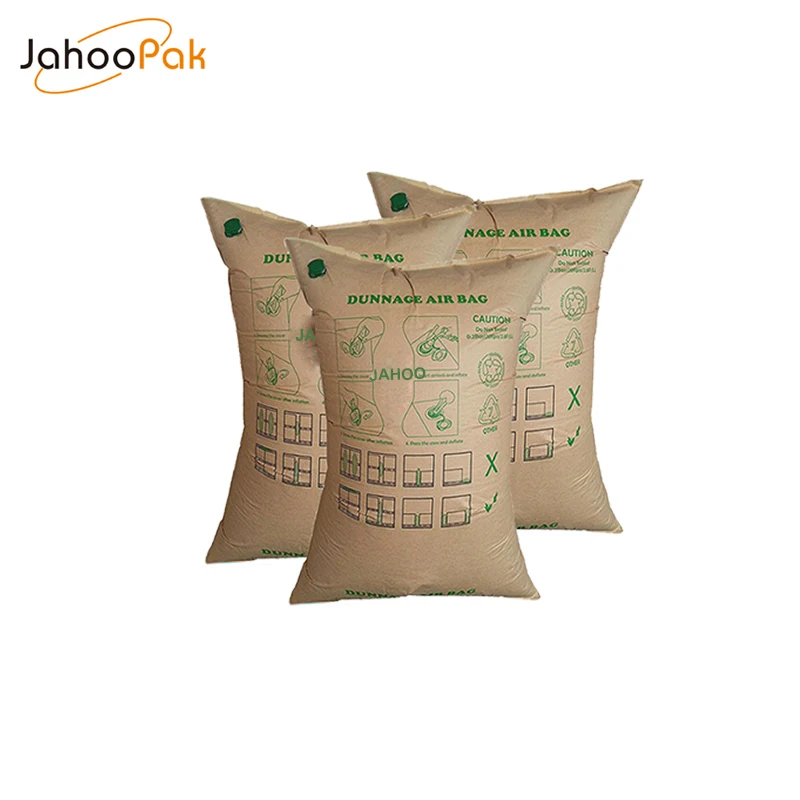 
Eco-friendly PA films Inner Material and White Color Custom Printed container Kraft Paper Dunnage Bag 