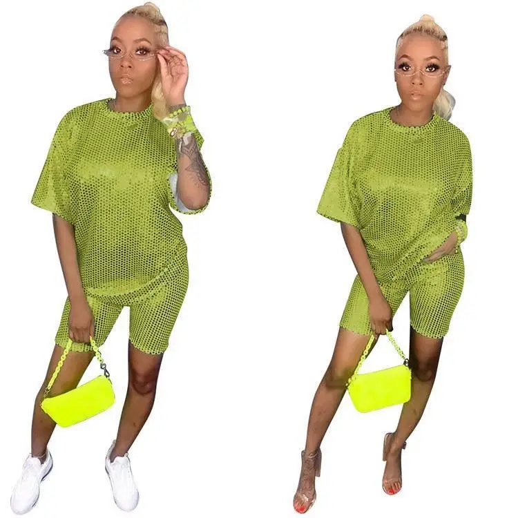 

2020 Hot Stamping Women Short Sets Two Piece Set