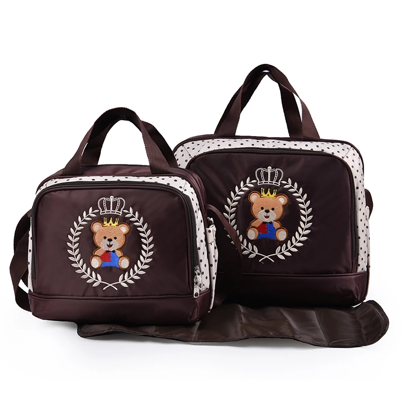 

maternity bag multifunctional diaper bags three pieces suit mummy baby bags, Pink, deep blue, chocolate