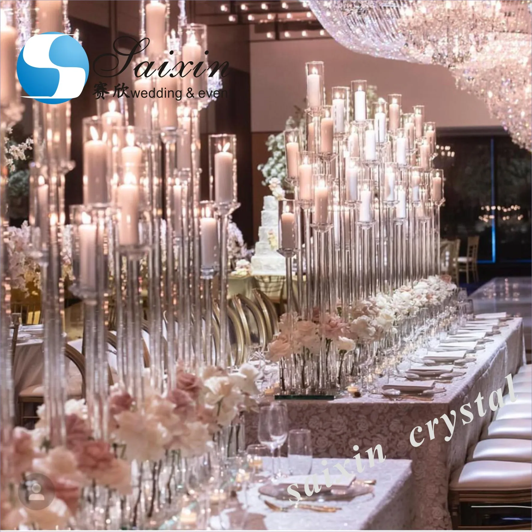 Factory Wholesale Candelabra Crystal Tree Centerpieces For Wedding