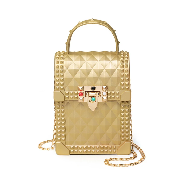 

New fashion PU ladies messenger bag luxury mini mobile wallet women's jelly handbag