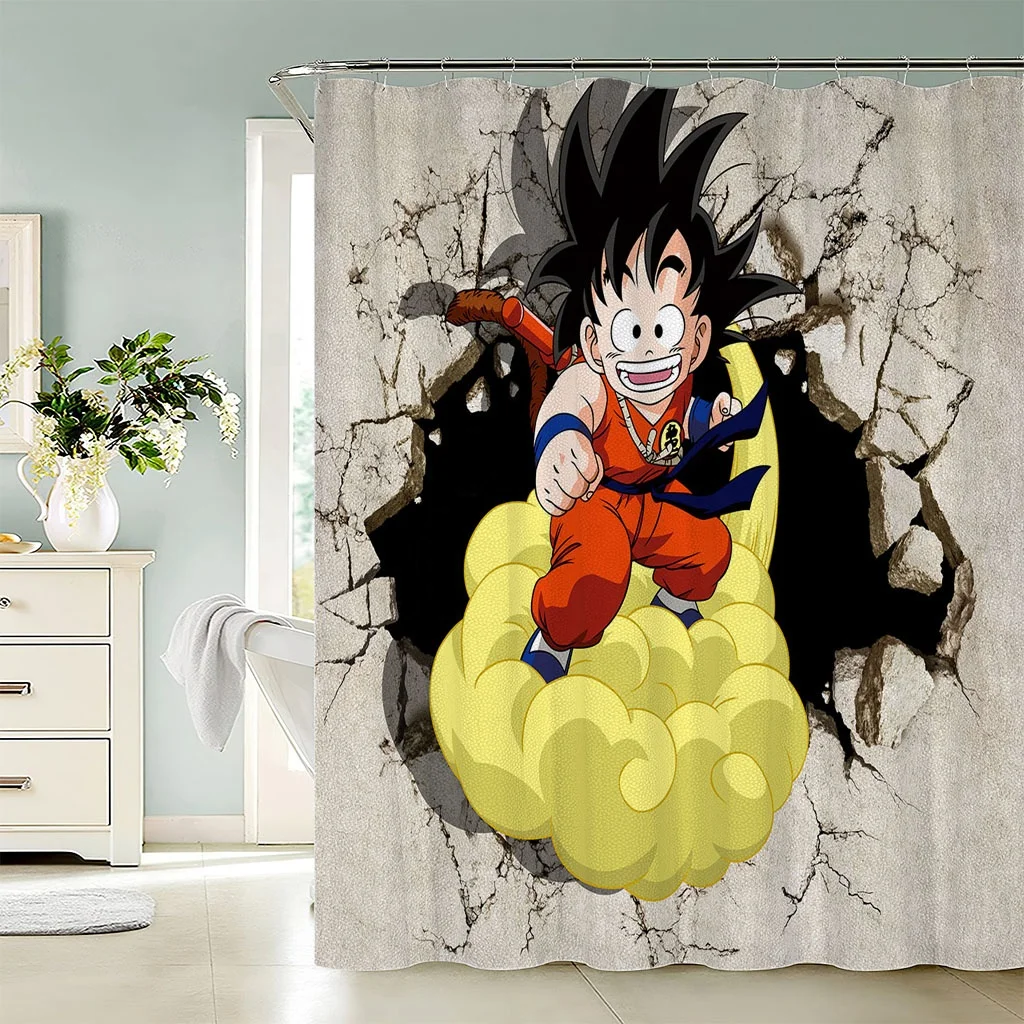 

Custom Chinese Shower Curtain Custom European Style Kids Bathroom Cartoon 3D Printed Shower Curtain