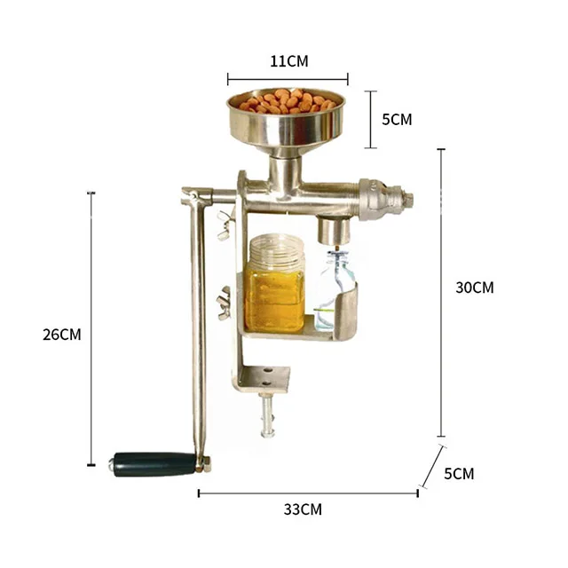 
Cheap price home use stainless steel oil presser sunflower seeds manual oil extractor 