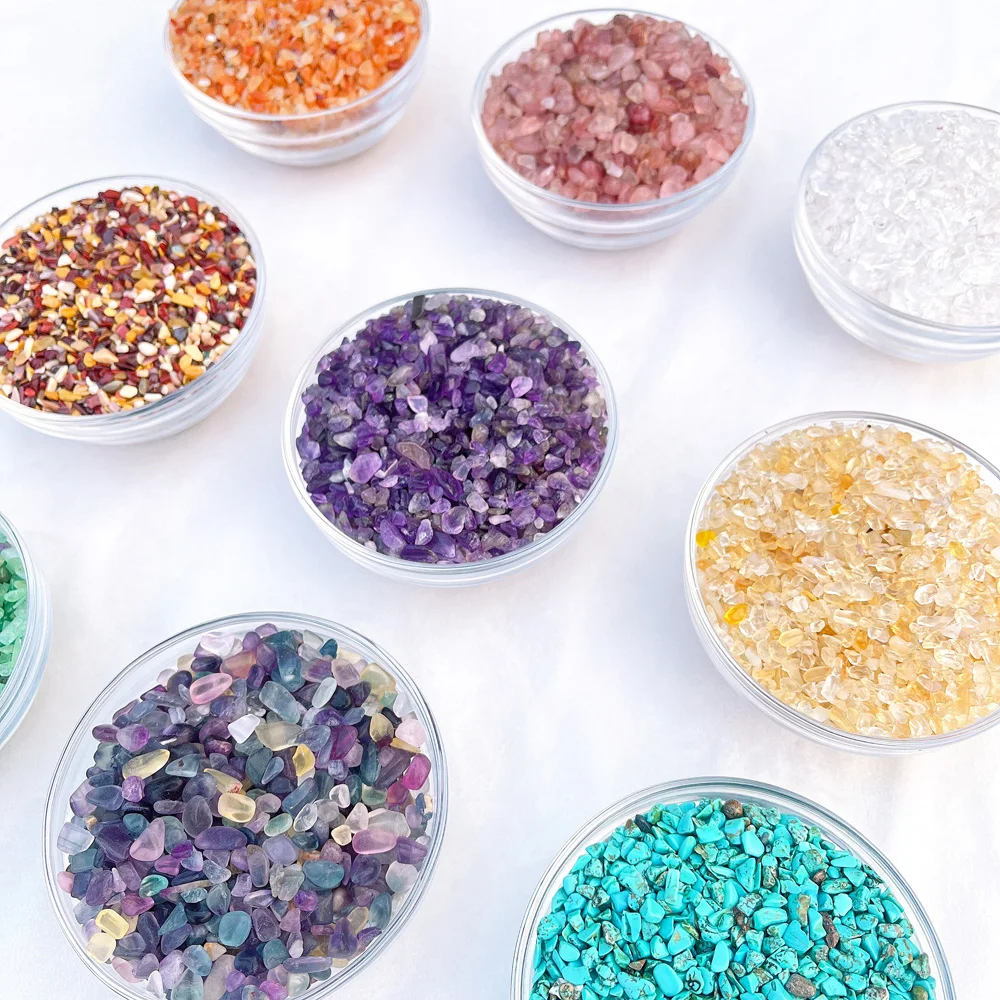 Crystal Chips Natural Amethyst Chips Crystal Healing Stone Gravels Tumbled for Decoration