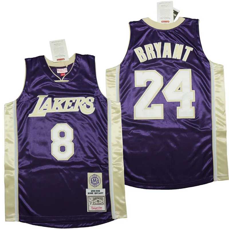 

Wholesale nbajerseys Laker 8-24 Kobe Bryant memorial jerseys throwback Sublimation Youth Best Baskbasketball uniforms, Picture