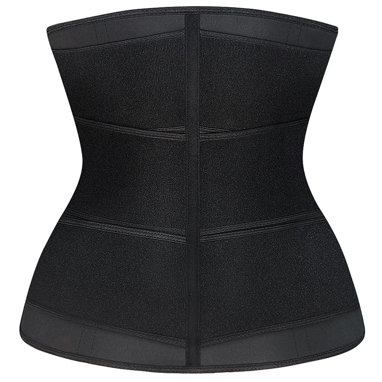 
Body Belt Zipper Slimming Women Sweat Fitness 3 Belt Long Torso Corset Waist Trainer 