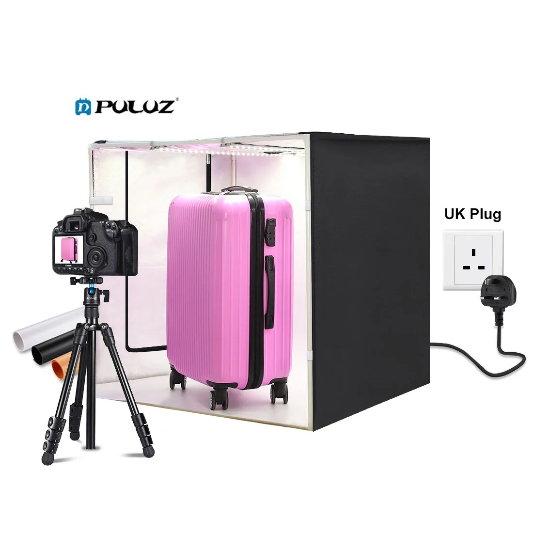 

Camera Accessories PULUZ 80cm Folding Portable 80W Photography Photo Studio Light Box Tent with Backdrops