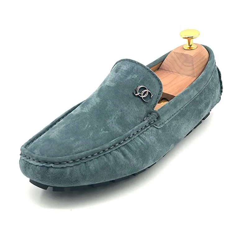 

Fashion Classic Indoor Outdoor Driving Penny Loafers Cow Suede Leather Driver Mens Moccasin Shoes