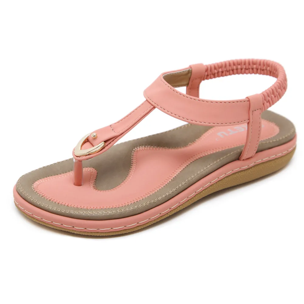 

Womens sandals beach sandals metal buckles outdoor flat sandals, As photos