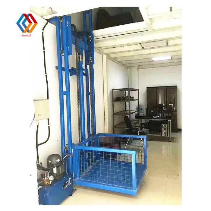 Vertical Guide Rail Elevators Hydraulic Warehouse Cargo Lift Price