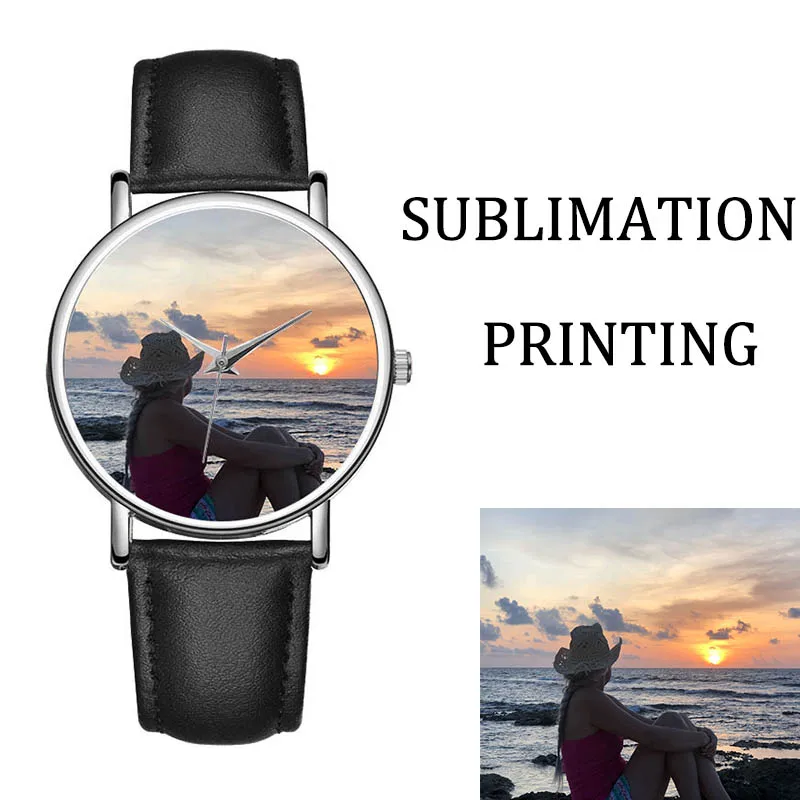 

Cheap Sublimation Printing Watch Design Your Own Wrist Watch LOW MOQ Print Myself Blank Watch Customized