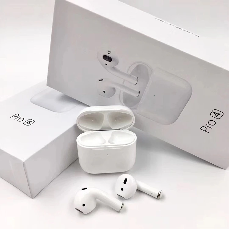 

High Quality Wireless Earphone Touch-controlled Headphone Pro4 Tws Bt Earbuds For All Phones, White