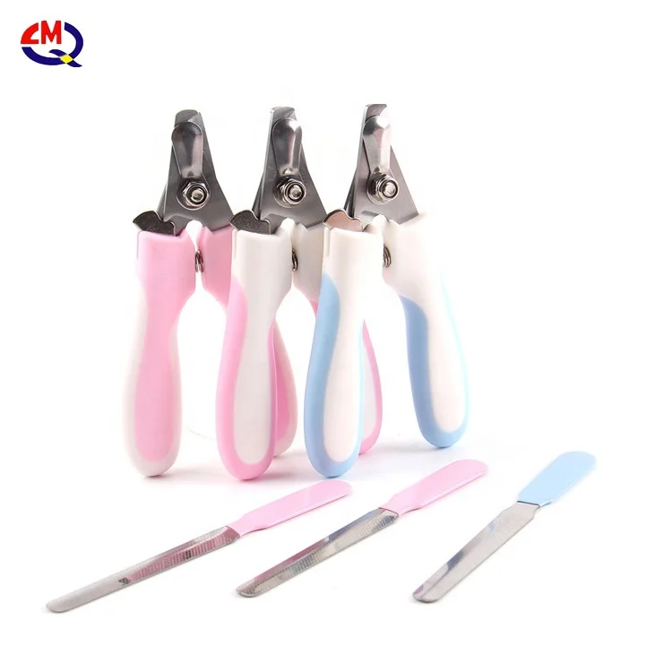 

Blister Card Packed Dog Cat Animal Pet Toe Claw Care Grooming Nail Scissors Clippers With Nail File, Pink, blue