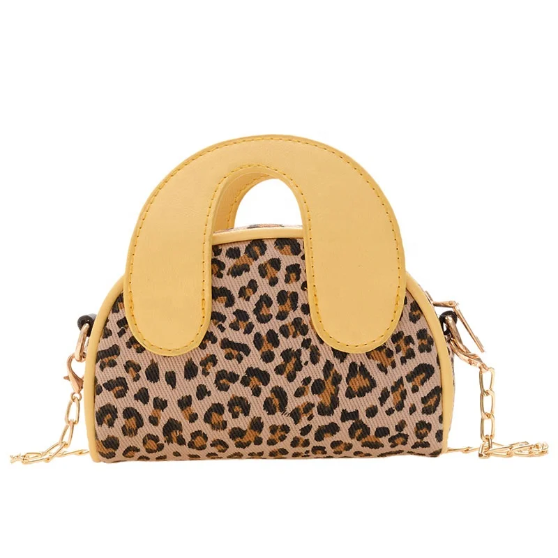 

wholesale Outdoor casual children' PU crossbody kid babies handbags girls sport bags with leopard