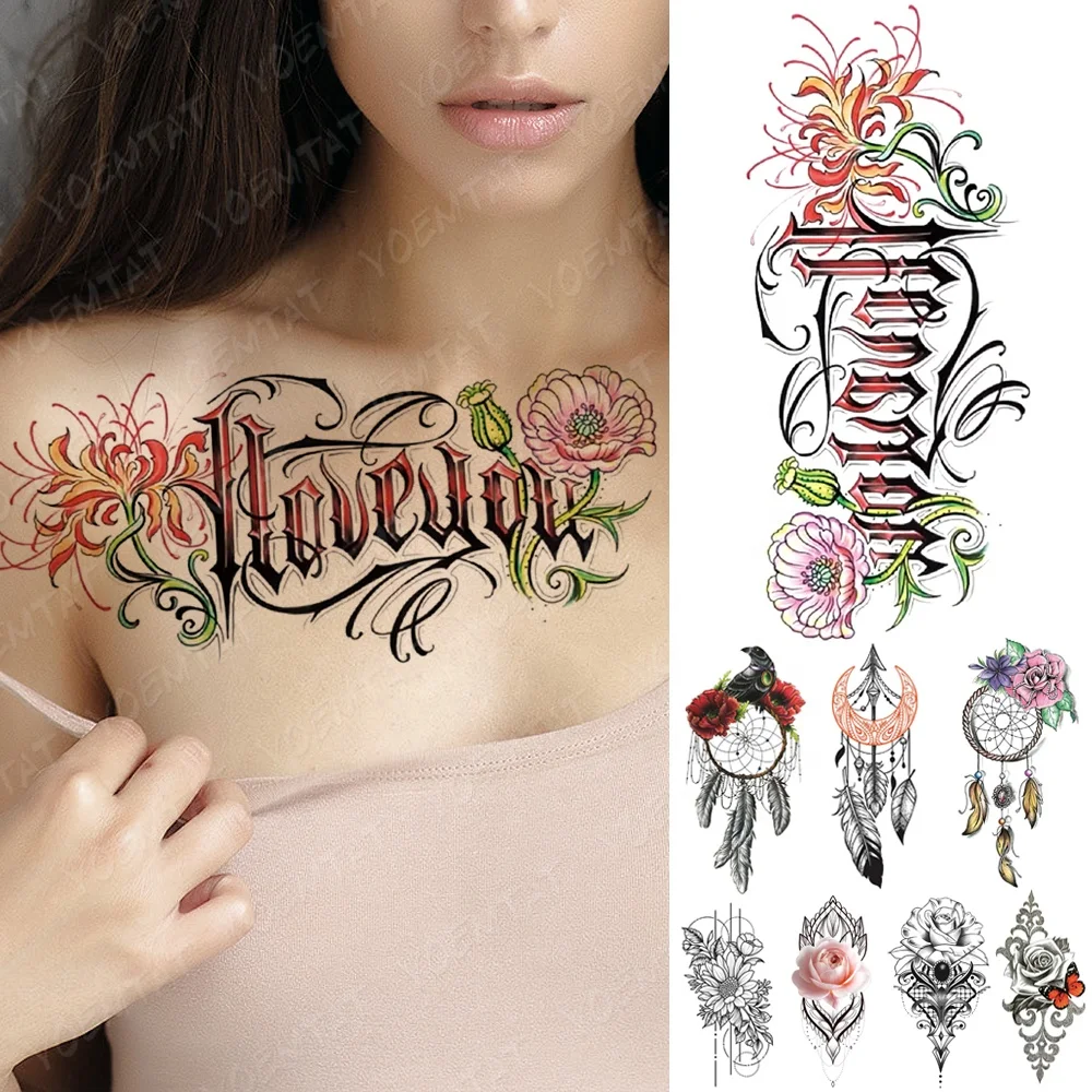 

Best Selling Sexy Body Art Tatoo Temporary Tattoos Flower Colourful Sexy Body Art Tattoo Sticker, Cmyk