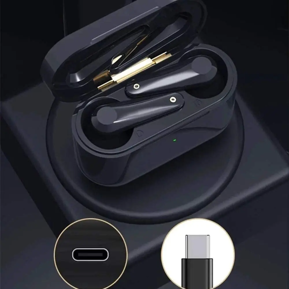 

Mini ear buds pods Hand Free Earphone tws 5.0 earbuds Charging Case semi in-ear headphone TWS airphone, White/ black