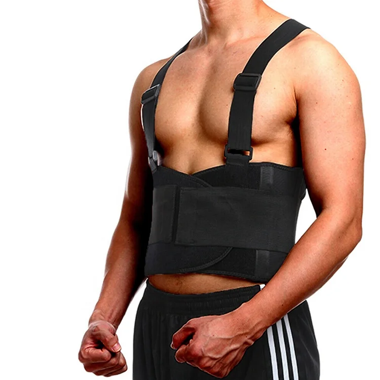 

Best selling adjustable lumbar spine waist relieve support protection brace, Black