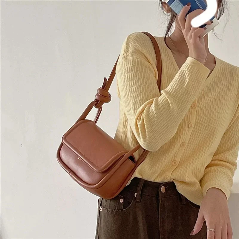 

Women New Luxury Elegant Small Quality PU Leather Shoulder Bag Personality All-match Crossbody Handbags