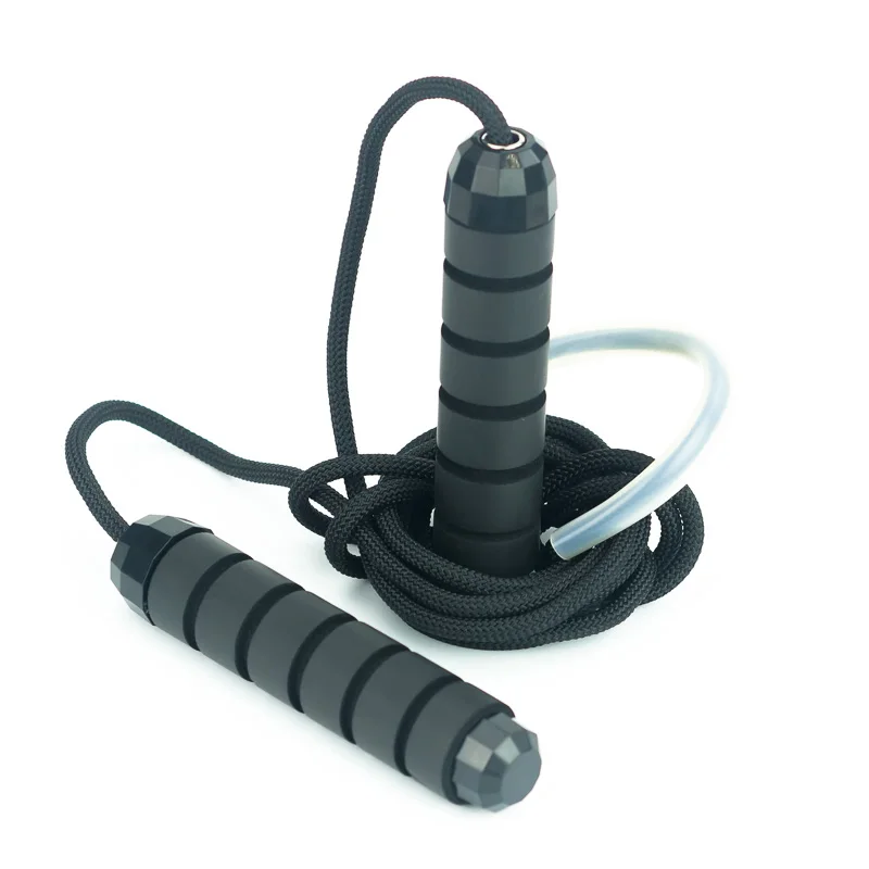

Wholesale Gym Workout Equipment Set Fitness Weighted Bearing Adjustable Speed Skipping Jump Rope, Black