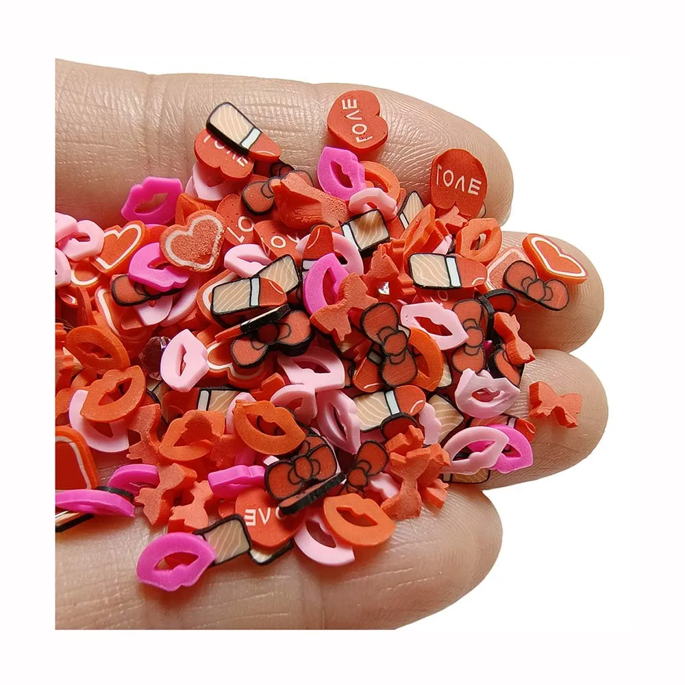 

Polymer Clay Slices Valentine's Day Series Mixed Soft Clay Sprinkles Diy Slime Nail Art Filler Accessories