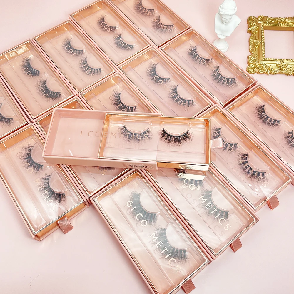 

3d faux mink Korean silk lashes with custom eyelash box