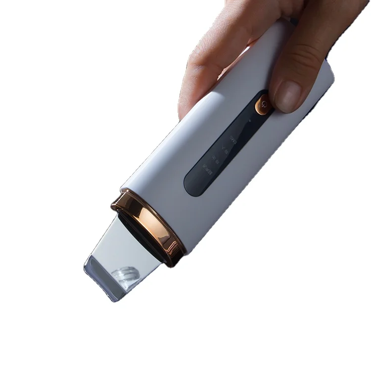 

Custom Portable Scrubber Skin Machine Waterproof Skin Scrubber Beauty Rechargeable Personal Care Facial Ultrasonic Skin Scrubber, White+gold