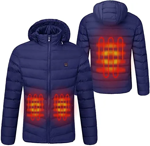 

Sidiou Group Men Women Adjustable Temperature USB Heated Coat Winter Warm Electric Heating Jacket, As your request