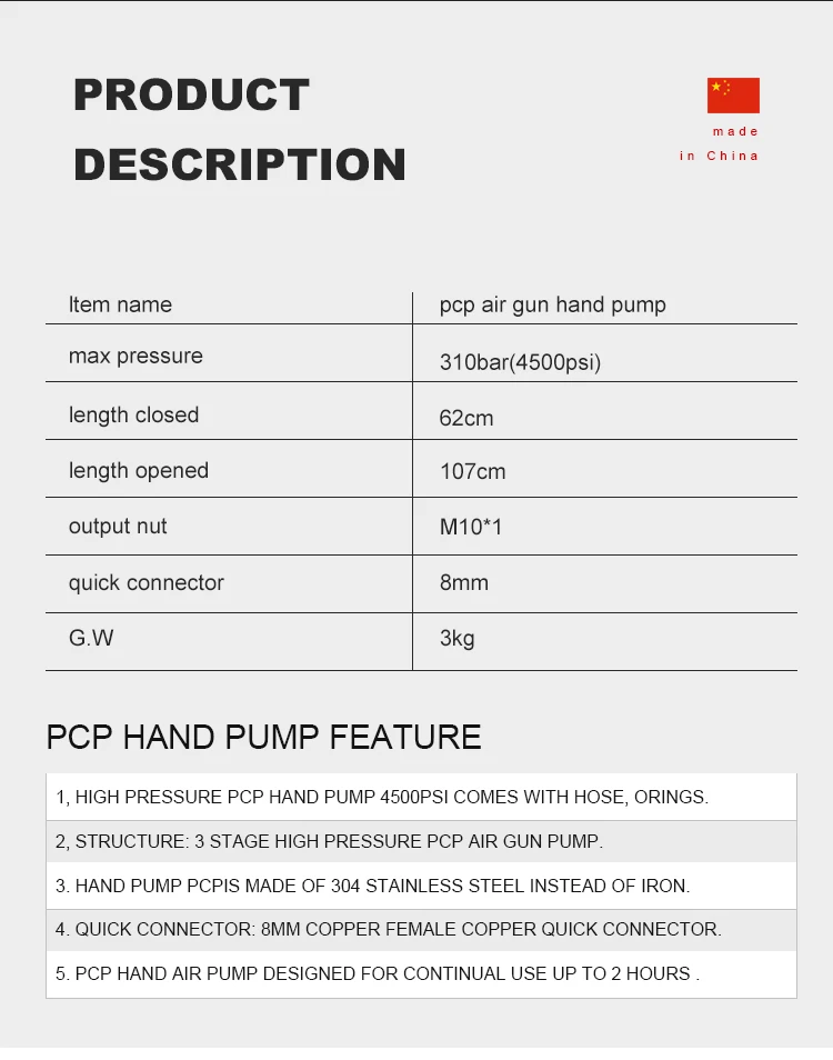 Pcp Hand Paintball Manual Air Rifle Pump Hpa Compressor Yong Heng - Buy