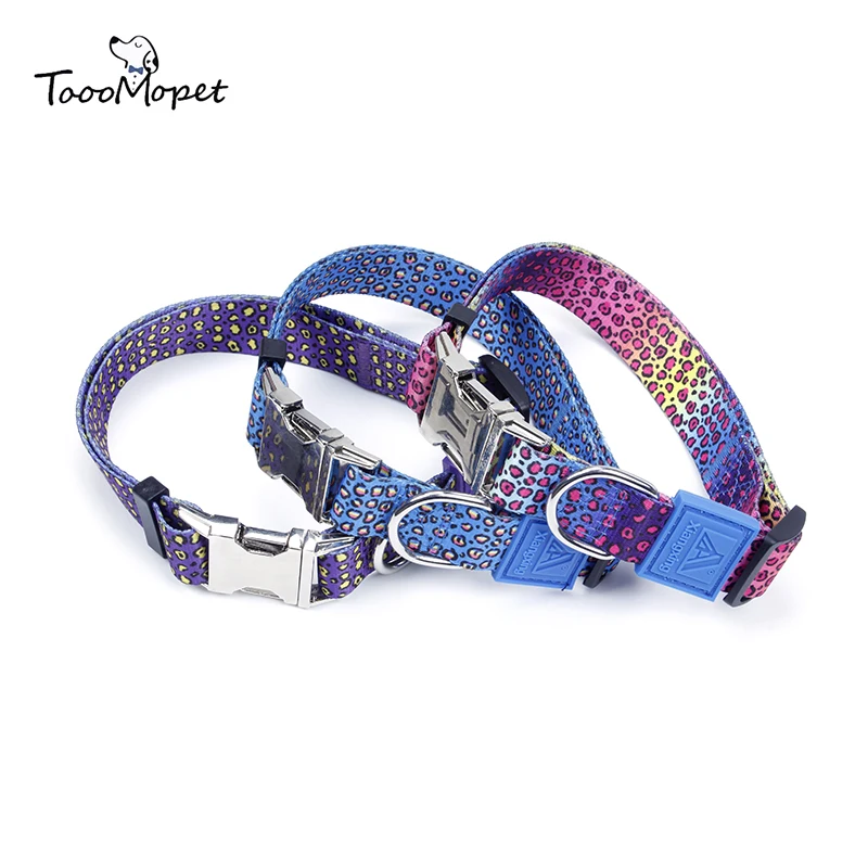 

Oem Custom Luxury Personalized Logo Adjustable Pet Blank Plain Polyester Dog Collar, 9 colors