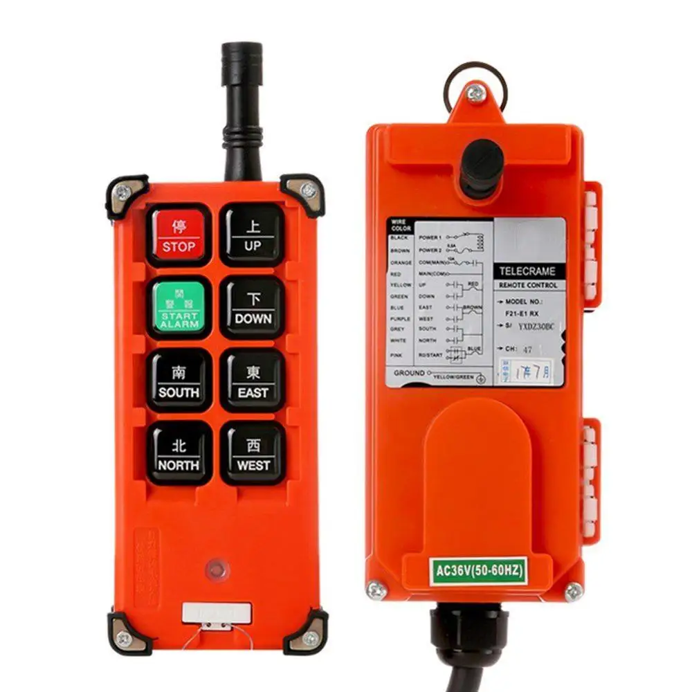 

F21-E1B Industrial Radio Remote Controls f21 e1b AC 380V 220V 36V 12V For Crane 18-65V 65-440V, Red,yellow,orange