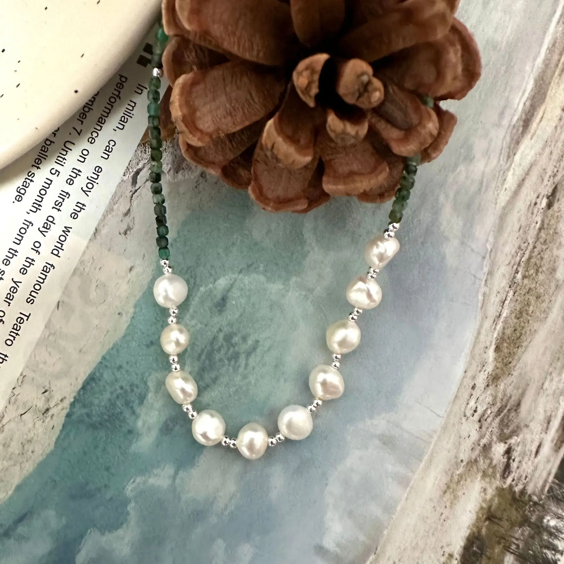 

Certified ZZDIY079 Pearl Freshwater Rice Shaped Semi-Finished Pearl Necklace 8-9 Mmaaaa Strong Light Pearl Accessories