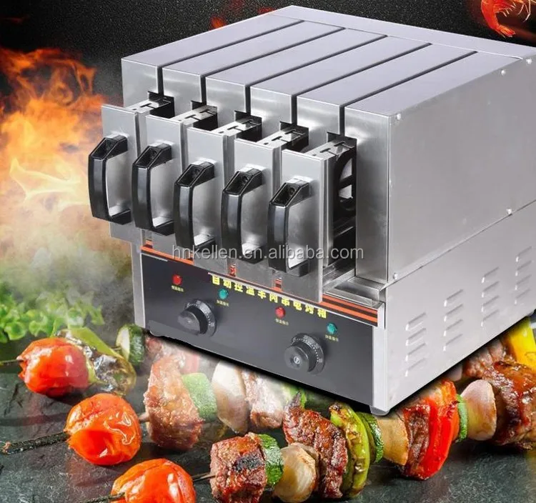 Automatic Electric Smokeless Skewer Shish Kebab Making Machine Price