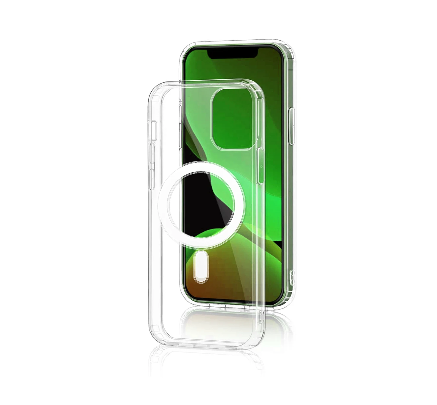 

Trending 2021 Magnetic phone case clear tpu cell phone case mobile phone case for iphone, Clear/transparent