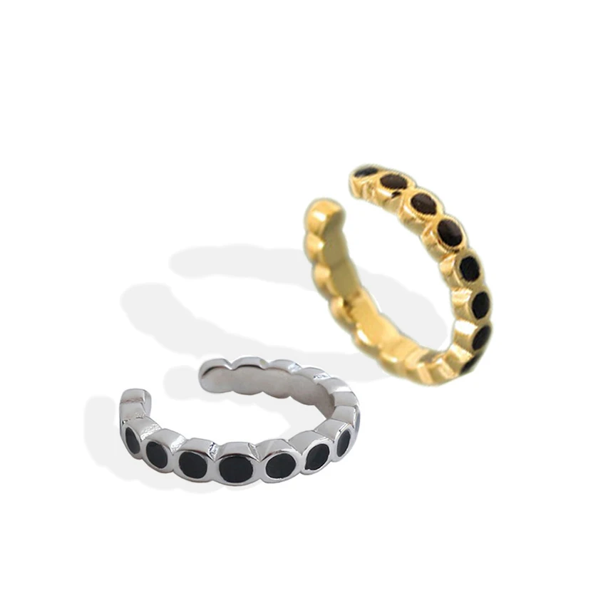 WMEF265 Unisex Sterling Silver 925 Ear Cuff Earring Gold-Plated for Women and Girls Fine Clip-On Design