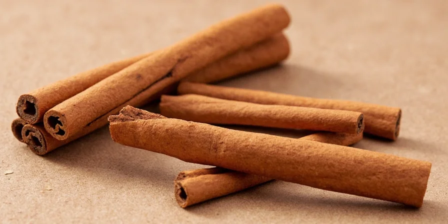 Spice rack with cinnamon sticks